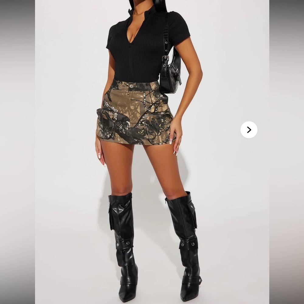 Fashion Nova Camouflage Mini Skirt